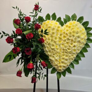 Heart with Red Roses (JG-045-B) $285