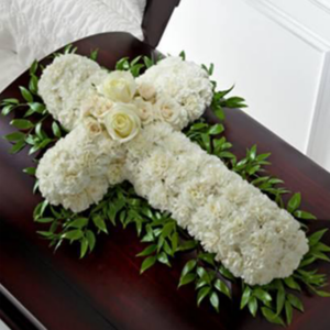 Casket Spray with Cross (JG-011-AB) $350