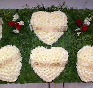 6 Mounted Hearts  (JG-043-AA) $750
